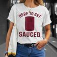 Here To Get Sauced Cranberry Sauce Thanksgiving Food T-Shirt Gifts for Her
