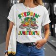 Steppin Into Junenth Like My Ancestors Shoes Unisex T-Shirt Gifts for Her
