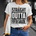 Straight Outta Fifth Grade School Graduate 2022 Fifth Grade Unisex T-Shirt Gifts for Her