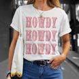 Vintage Plaid Howdy Rodeo Western Country Southern Cowgirl Unisex T-Shirt Gifts for Her