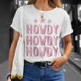 Vintage Rodeo Western Country Texas Cowgirl Texan Pink Howdy Gift For Womens Unisex T-Shirt Gifts for Her