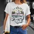Vintage Truck Towing Boat Captain Funny I Hate Pulling Out Unisex T-Shirt Gifts for Her