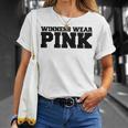 Winners Wear Pink Team Spirit Game Competition Color Sports T-Shirt Gifts for Her