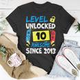 10Th Birthday Boy Level 10 Unlocked Awesome 2013 Video Gamer T-Shirt Unique Gifts