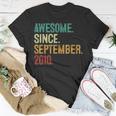 13 Year Old Awesome Since September 2010 13Th Birthday T-Shirt Unique Gifts