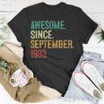 40 Year Old Awesome Since September 1983 40Th Birthday T-Shirt Unique Gifts