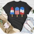 4Th Of July Ice Pops Red White Blue American Flag Patriotic Unisex T-Shirt Unique Gifts