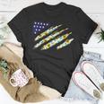 4Th Of July Sunflower American Flag Patriotic Usa Unisex T-Shirt Unique Gifts