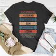 A Father Is Husband Daddy Son Protector Hero Fathers Day Unisex T-Shirt Funny Gifts