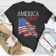 America First Usa American Patriot Flag Memorial Day Vintage Unisex T-Shirt Unique Gifts