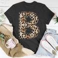 Awesome Letter B Initial Name Leopard Cheetah Print Unisex T-Shirt Unique Gifts