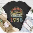 Awesome Since September 1958 Vintage 65Th Birthday T-Shirt Funny Gifts