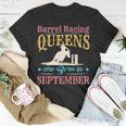 Barrel Racing Birthday Born In April Cowgirl Horse Riding Unisex T-Shirt Unique Gifts
