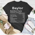 Baylor Name Funny Gift Baylor Nutrition Facts V2 Unisex T-Shirt Funny Gifts