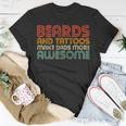 Beards And Tattoos Make Dads More Awesome Fathers Day T-shirt Personalized Gifts