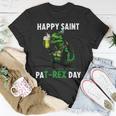 Beer Funny Beer Dinosaur St Patricks Day Shirt Happy St Pat Trex Unisex T-Shirt Unique Gifts