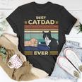 Best Cat Dad Ever Vintage Retro Cat Gifts Men Fathers Day Unisex T-Shirt Unique Gifts