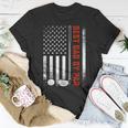 Best Dad By Par Funny Golf Daddy Fathers Day Us Flag Gifts Unisex T-Shirt Unique Gifts