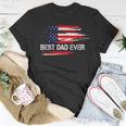 Best Dad Ever Us American Flag Dad Gifts Fathers Day Unisex T-Shirt Unique Gifts