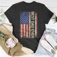 Best Dad Ever Us American Flag For Fathers Day T-shirt Personalized Gifts