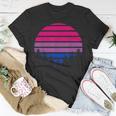Bisexual Flag Retro Sunset Lgbt Bi Pride Gifts Unisex T-Shirt Unique Gifts