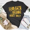 Black Gold Vibes Only Game Day Group High School Football T-Shirt Funny Gifts