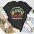 Born In July 1984 37 Year Old Birthday Limited Edition Unisex T-Shirt Unique Gifts