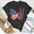 Butterfly Patriotic Peace Signs 4Th Of July Us Flag Unisex T-Shirt Unique Gifts