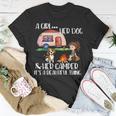 Camping A Girl Her Dog & Her Camper Its A Beautiful Thing Unisex T-Shirt Unique Gifts