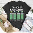 Chance Of Sarcasm Weather Unisex T-Shirt Funny Gifts