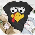 Cool Turkey Face With Soccer Sunglasses Thanksgiving T-Shirt Funny Gifts