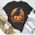 Crow Bird On Pumpkin Crow And Jack O Lantern Halloween Party T-Shirt Unique Gifts