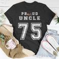 Custom Proud Football Uncle Number 75 Personalized For Men Unisex T-Shirt Unique Gifts