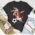 Dabbing Dog Peru Soccer Fans Jersey Peruvian Flag Football T-Shirt Unique Gifts
