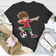 Dabbing Soccer Boy Morocco Moroccan Flag Jersey T-Shirt Unique Gifts