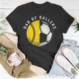 Dad Of Ballers Father Son Softball Soccer Player Coach Gift Unisex T-Shirt Funny Gifts