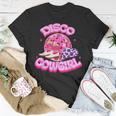 Disco Pink Cowgirl Hat & Boot Rodeo Western Country Southern Rodeo Funny Gifts Unisex T-Shirt Unique Gifts