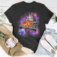Dj Cat Eats Pizza In Galaxy T-shirt Personalized Gifts