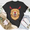 Dog Lover Golden Retriever Dressed As Rudolph On Christmas Unisex T-Shirt Unique Gifts