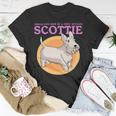 Dog Scottish Terrier Mom Of A Spoiled Scottie Dog Owner Scottish Terrier Unisex T-Shirt Unique Gifts