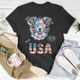 Dog With Usa Letters 4Th Of July Patriotic Unisex T-Shirt Unique Gifts