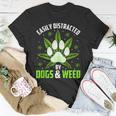 Dogs And Weed Dad Mom Dog Lover Cannabis Marijuana Gift For Women Unisex T-Shirt Unique Gifts