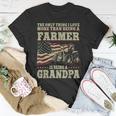 Farming Farmer Grandpa Vintage Tractor American Flag The Unisex T-Shirt Unique Gifts