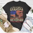 Father's Day Veterans Day -I'm A Dad Grandpa And A Veteran T-Shirt Unique Gifts