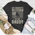 My Favorite Veteran Is My Daddy Veterans Day Usa Flag T-Shirt Personalized Gifts