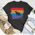 Ferret Shadow Silhouette With Colorful Flag Unisex T-Shirt Unique Gifts