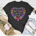 Fight Cancer In All Color Heart Breast Cancer Awareness T-Shirt Unique Gifts