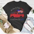Fourth Of July Patriotic Classic Pickup Truck American Flag Unisex T-Shirt Unique Gifts