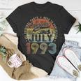 Funny 30 Year Old July 1993 Vintage Retro 30Th Birthday Gift 30Th Birthday Funny Gifts Unisex T-Shirt Unique Gifts