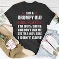 Funny Billiards I Am A Grumpy Old Pool Player Unisex T-Shirt Unique Gifts